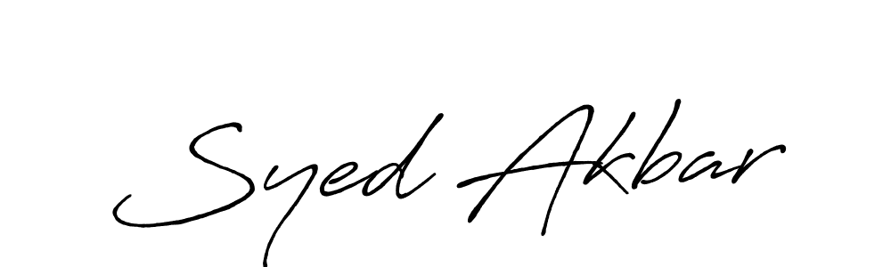 How to make Syed Akbar name signature. Use Antro_Vectra_Bolder style for creating short signs online. This is the latest handwritten sign. Syed Akbar signature style 7 images and pictures png