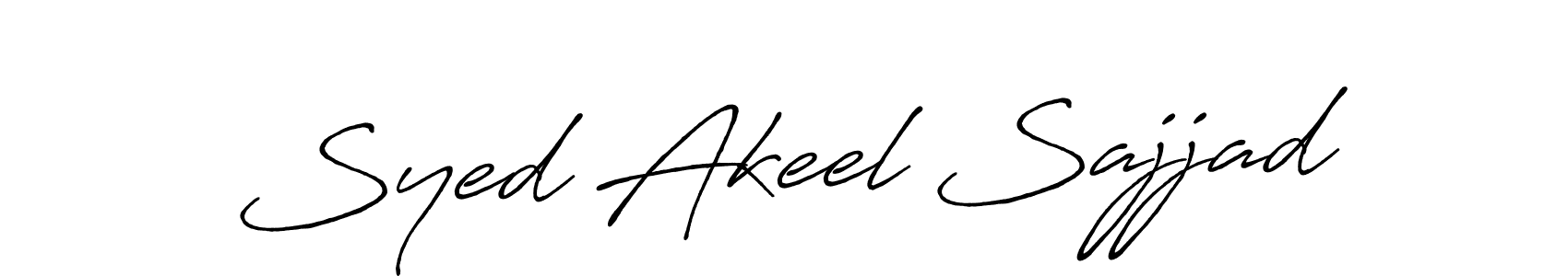 Create a beautiful signature design for name Syed Akeel Sajjad. With this signature (Antro_Vectra_Bolder) fonts, you can make a handwritten signature for free. Syed Akeel Sajjad signature style 7 images and pictures png