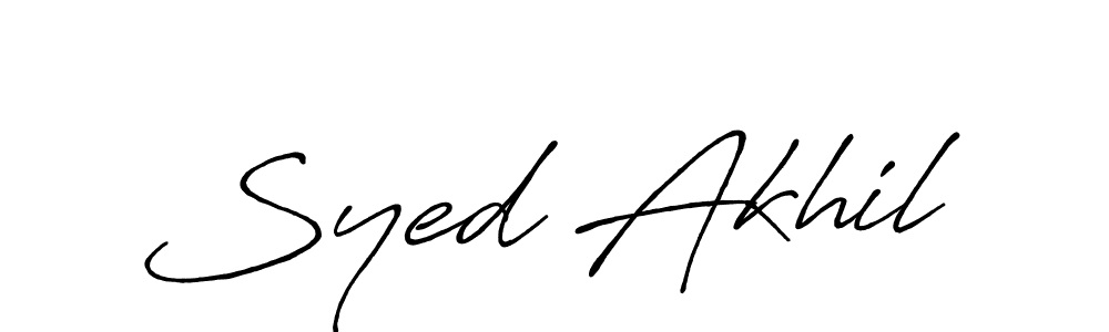 Make a beautiful signature design for name Syed Akhil. Use this online signature maker to create a handwritten signature for free. Syed Akhil signature style 7 images and pictures png