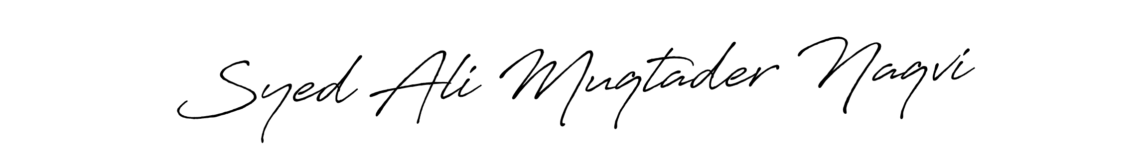 Design your own signature with our free online signature maker. With this signature software, you can create a handwritten (Antro_Vectra_Bolder) signature for name Syed Ali Muqtader Naqvi. Syed Ali Muqtader Naqvi signature style 7 images and pictures png