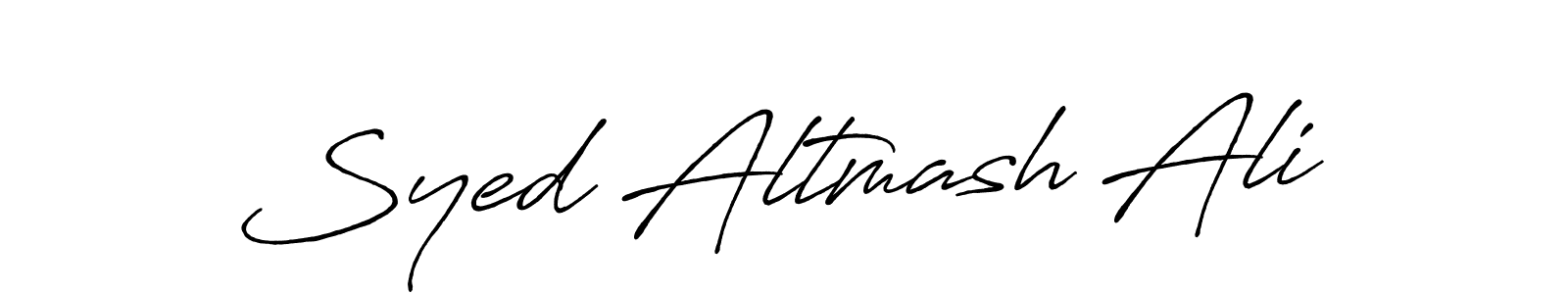 Create a beautiful signature design for name Syed Altmash Ali. With this signature (Antro_Vectra_Bolder) fonts, you can make a handwritten signature for free. Syed Altmash Ali signature style 7 images and pictures png