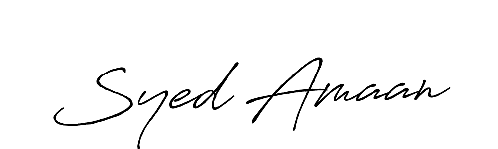 Make a short Syed Amaan signature style. Manage your documents anywhere anytime using Antro_Vectra_Bolder. Create and add eSignatures, submit forms, share and send files easily. Syed Amaan signature style 7 images and pictures png