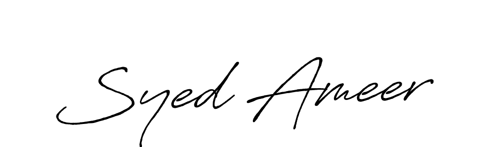 if you are searching for the best signature style for your name Syed Ameer. so please give up your signature search. here we have designed multiple signature styles  using Antro_Vectra_Bolder. Syed Ameer signature style 7 images and pictures png