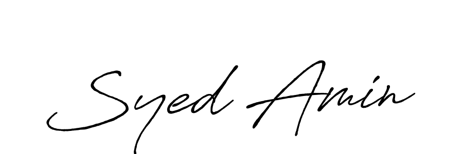 Make a beautiful signature design for name Syed Amin. With this signature (Antro_Vectra_Bolder) style, you can create a handwritten signature for free. Syed Amin signature style 7 images and pictures png