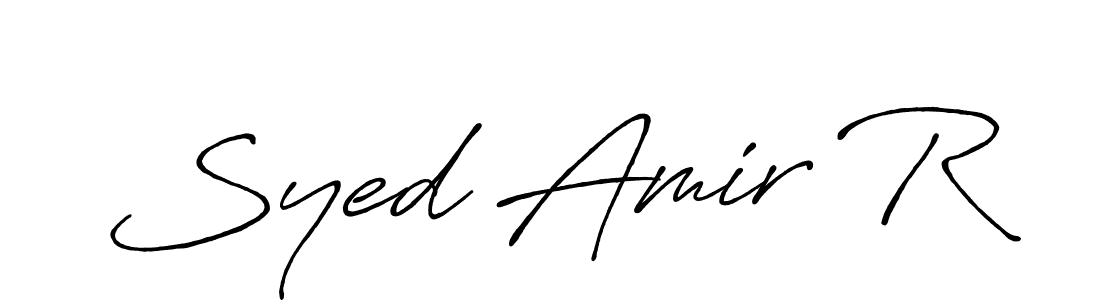 Syed Amir R stylish signature style. Best Handwritten Sign (Antro_Vectra_Bolder) for my name. Handwritten Signature Collection Ideas for my name Syed Amir R. Syed Amir R signature style 7 images and pictures png