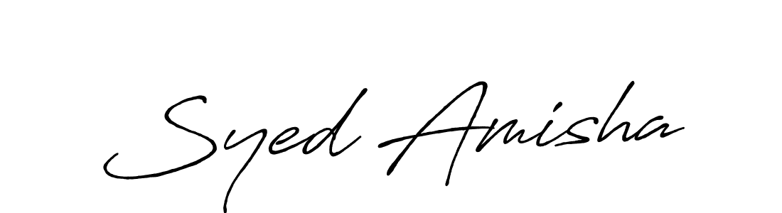 Design your own signature with our free online signature maker. With this signature software, you can create a handwritten (Antro_Vectra_Bolder) signature for name Syed Amisha. Syed Amisha signature style 7 images and pictures png