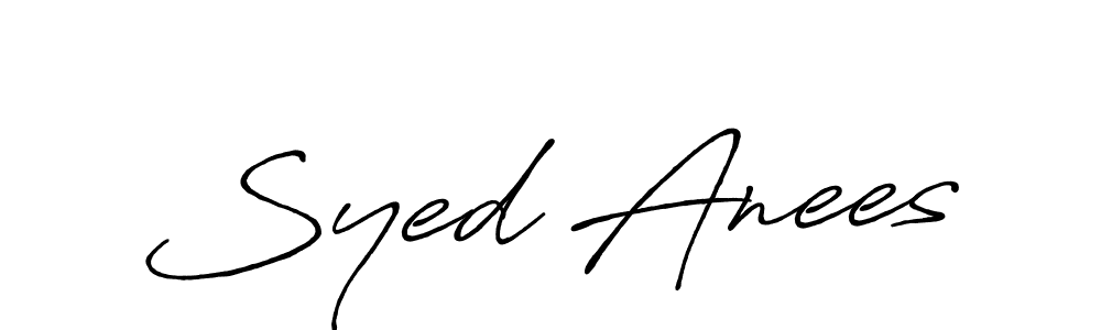 Syed Anees stylish signature style. Best Handwritten Sign (Antro_Vectra_Bolder) for my name. Handwritten Signature Collection Ideas for my name Syed Anees. Syed Anees signature style 7 images and pictures png