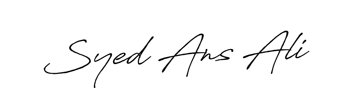 You can use this online signature creator to create a handwritten signature for the name Syed Ans Ali. This is the best online autograph maker. Syed Ans Ali signature style 7 images and pictures png