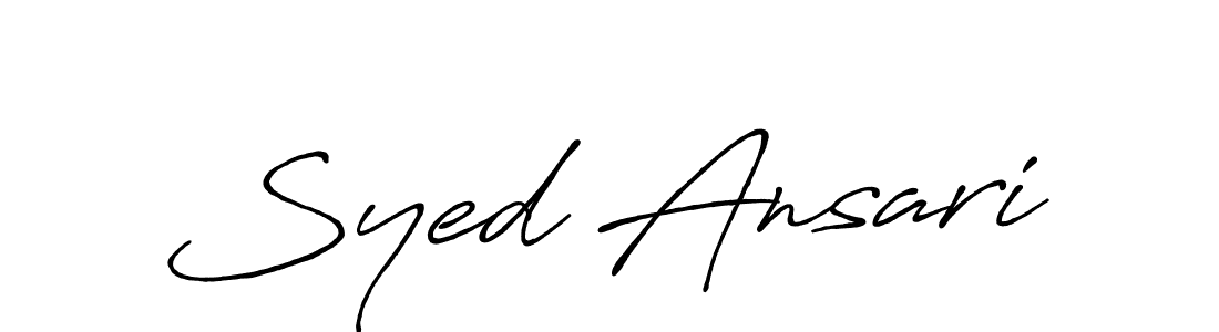 Use a signature maker to create a handwritten signature online. With this signature software, you can design (Antro_Vectra_Bolder) your own signature for name Syed Ansari. Syed Ansari signature style 7 images and pictures png