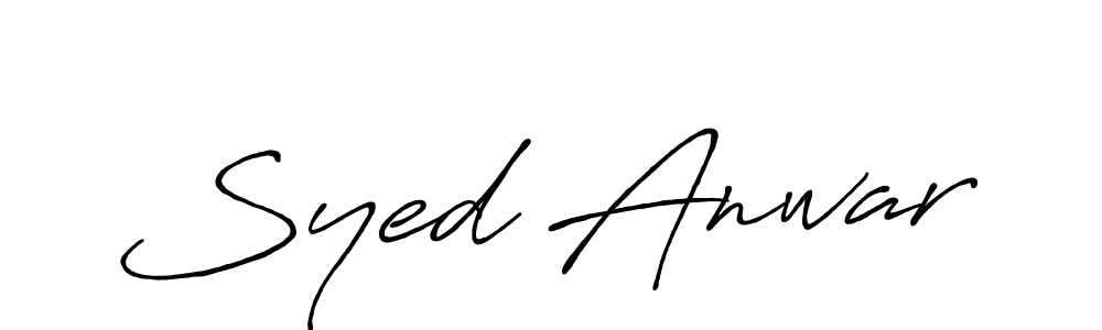 Make a beautiful signature design for name Syed Anwar. Use this online signature maker to create a handwritten signature for free. Syed Anwar signature style 7 images and pictures png