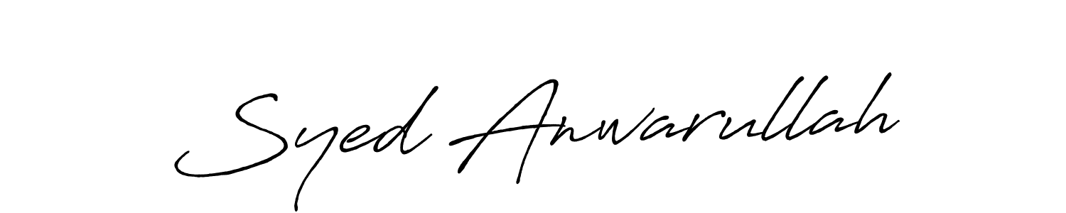 Make a beautiful signature design for name Syed Anwarullah. Use this online signature maker to create a handwritten signature for free. Syed Anwarullah signature style 7 images and pictures png