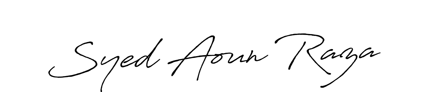 You can use this online signature creator to create a handwritten signature for the name Syed Aoun Raza. This is the best online autograph maker. Syed Aoun Raza signature style 7 images and pictures png