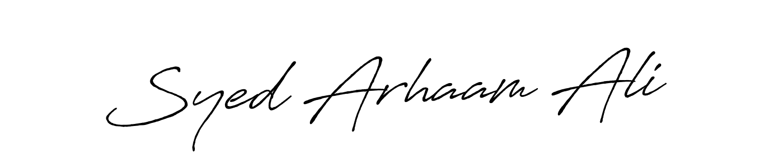It looks lik you need a new signature style for name Syed Arhaam Ali. Design unique handwritten (Antro_Vectra_Bolder) signature with our free signature maker in just a few clicks. Syed Arhaam Ali signature style 7 images and pictures png