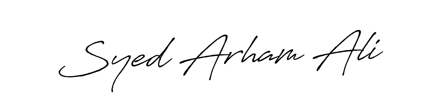 Design your own signature with our free online signature maker. With this signature software, you can create a handwritten (Antro_Vectra_Bolder) signature for name Syed Arham Ali. Syed Arham Ali signature style 7 images and pictures png