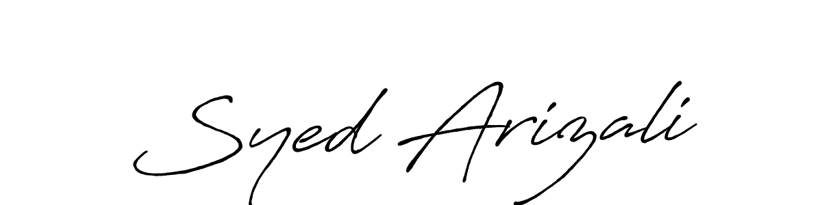The best way (Antro_Vectra_Bolder) to make a short signature is to pick only two or three words in your name. The name Syed Arizali include a total of six letters. For converting this name. Syed Arizali signature style 7 images and pictures png