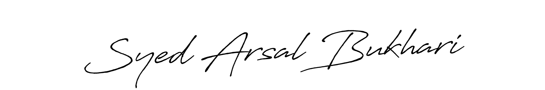 Create a beautiful signature design for name Syed Arsal Bukhari. With this signature (Antro_Vectra_Bolder) fonts, you can make a handwritten signature for free. Syed Arsal Bukhari signature style 7 images and pictures png