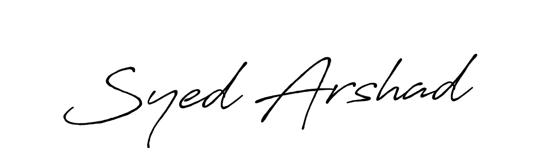 How to make Syed Arshad name signature. Use Antro_Vectra_Bolder style for creating short signs online. This is the latest handwritten sign. Syed Arshad signature style 7 images and pictures png