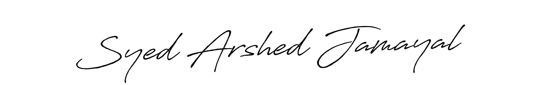 Create a beautiful signature design for name Syed Arshed Jamayal. With this signature (Antro_Vectra_Bolder) fonts, you can make a handwritten signature for free. Syed Arshed Jamayal signature style 7 images and pictures png