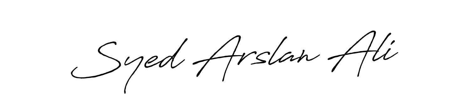 Use a signature maker to create a handwritten signature online. With this signature software, you can design (Antro_Vectra_Bolder) your own signature for name Syed Arslan Ali. Syed Arslan Ali signature style 7 images and pictures png