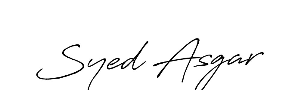 Syed Asgar stylish signature style. Best Handwritten Sign (Antro_Vectra_Bolder) for my name. Handwritten Signature Collection Ideas for my name Syed Asgar. Syed Asgar signature style 7 images and pictures png