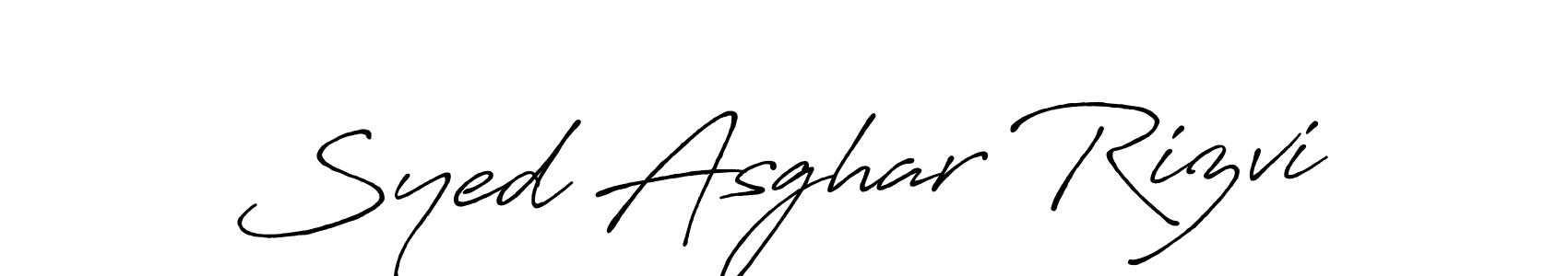 Use a signature maker to create a handwritten signature online. With this signature software, you can design (Antro_Vectra_Bolder) your own signature for name Syed Asghar Rizvi. Syed Asghar Rizvi signature style 7 images and pictures png