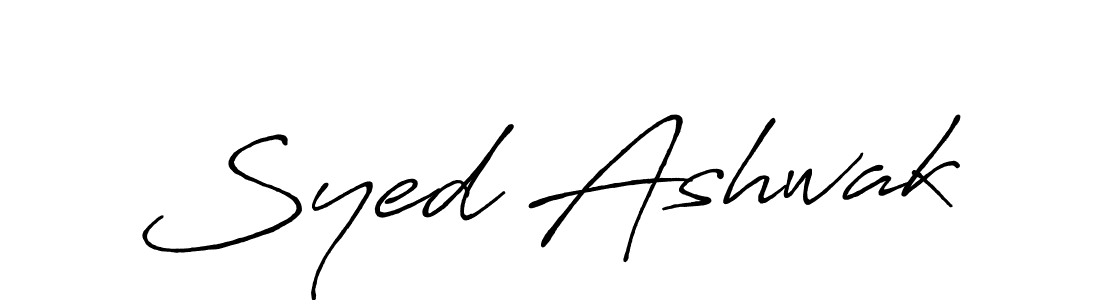 Create a beautiful signature design for name Syed Ashwak. With this signature (Antro_Vectra_Bolder) fonts, you can make a handwritten signature for free. Syed Ashwak signature style 7 images and pictures png