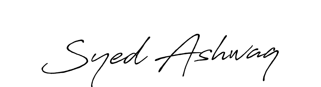 Make a beautiful signature design for name Syed Ashwaq. With this signature (Antro_Vectra_Bolder) style, you can create a handwritten signature for free. Syed Ashwaq signature style 7 images and pictures png