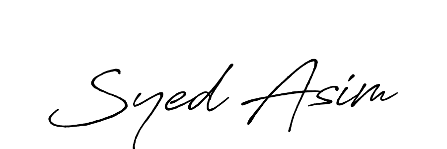 How to make Syed Asim name signature. Use Antro_Vectra_Bolder style for creating short signs online. This is the latest handwritten sign. Syed Asim signature style 7 images and pictures png