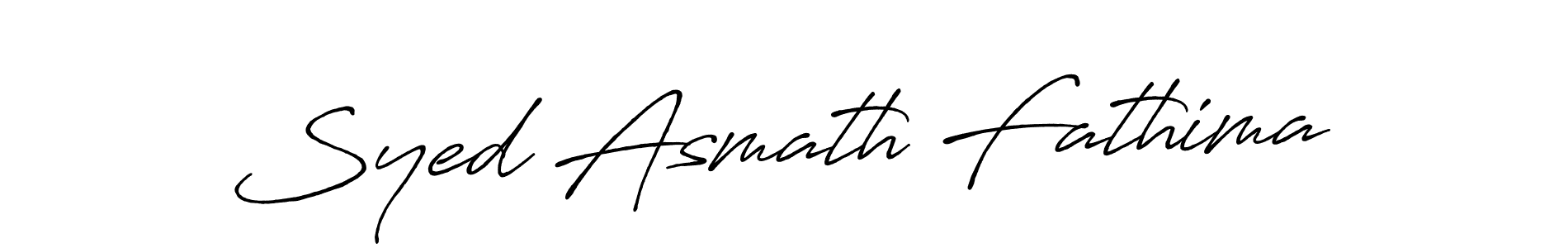 Syed Asmath Fathima stylish signature style. Best Handwritten Sign (Antro_Vectra_Bolder) for my name. Handwritten Signature Collection Ideas for my name Syed Asmath Fathima. Syed Asmath Fathima signature style 7 images and pictures png