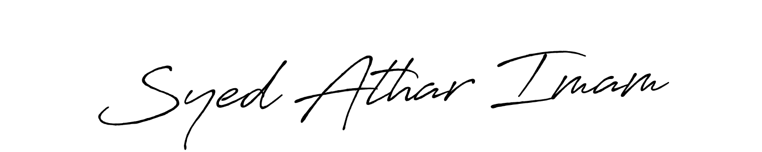 Make a short Syed Athar Imam signature style. Manage your documents anywhere anytime using Antro_Vectra_Bolder. Create and add eSignatures, submit forms, share and send files easily. Syed Athar Imam signature style 7 images and pictures png