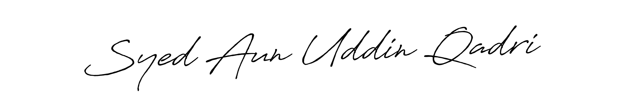 The best way (Antro_Vectra_Bolder) to make a short signature is to pick only two or three words in your name. The name Syed Aun Uddin Qadri include a total of six letters. For converting this name. Syed Aun Uddin Qadri signature style 7 images and pictures png