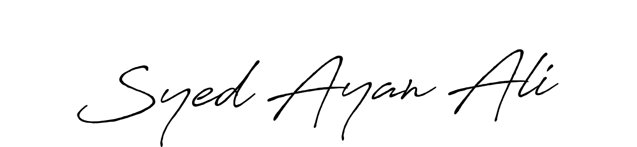 Make a short Syed Ayan Ali signature style. Manage your documents anywhere anytime using Antro_Vectra_Bolder. Create and add eSignatures, submit forms, share and send files easily. Syed Ayan Ali signature style 7 images and pictures png