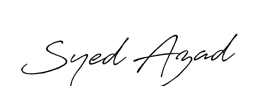 Make a beautiful signature design for name Syed Azad. With this signature (Antro_Vectra_Bolder) style, you can create a handwritten signature for free. Syed Azad signature style 7 images and pictures png