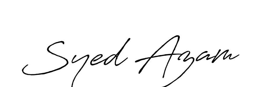 Create a beautiful signature design for name Syed Azam. With this signature (Antro_Vectra_Bolder) fonts, you can make a handwritten signature for free. Syed Azam signature style 7 images and pictures png