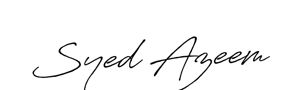 Create a beautiful signature design for name Syed Azeem. With this signature (Antro_Vectra_Bolder) fonts, you can make a handwritten signature for free. Syed Azeem signature style 7 images and pictures png