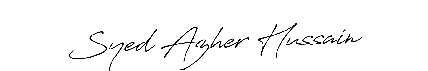 Also we have Syed Azher Hussain name is the best signature style. Create professional handwritten signature collection using Antro_Vectra_Bolder autograph style. Syed Azher Hussain signature style 7 images and pictures png