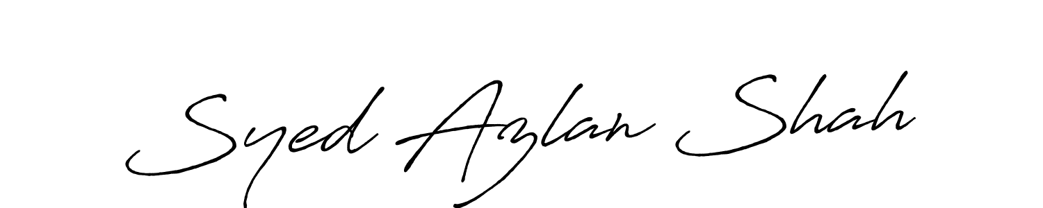 Create a beautiful signature design for name Syed Azlan Shah. With this signature (Antro_Vectra_Bolder) fonts, you can make a handwritten signature for free. Syed Azlan Shah signature style 7 images and pictures png