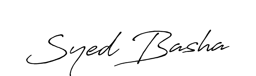 How to make Syed Basha name signature. Use Antro_Vectra_Bolder style for creating short signs online. This is the latest handwritten sign. Syed Basha signature style 7 images and pictures png