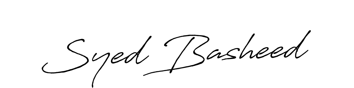 Also we have Syed Basheed name is the best signature style. Create professional handwritten signature collection using Antro_Vectra_Bolder autograph style. Syed Basheed signature style 7 images and pictures png
