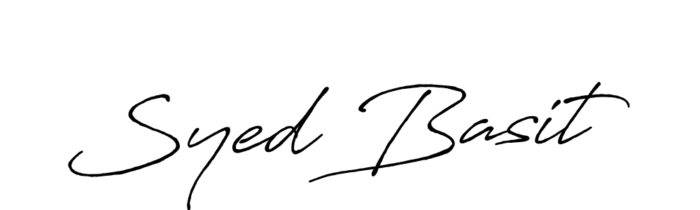 Create a beautiful signature design for name Syed Basit. With this signature (Antro_Vectra_Bolder) fonts, you can make a handwritten signature for free. Syed Basit signature style 7 images and pictures png