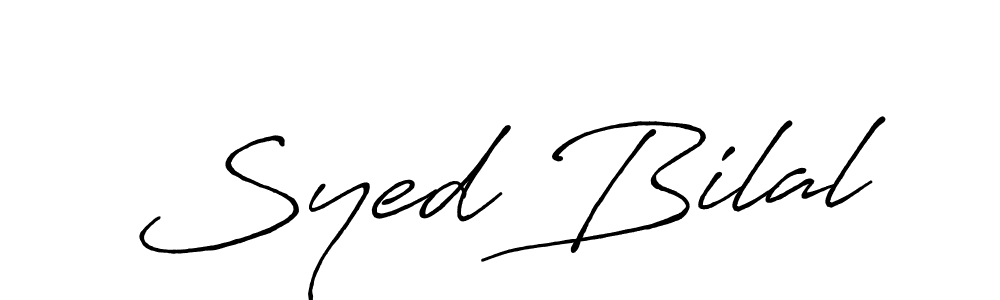 Use a signature maker to create a handwritten signature online. With this signature software, you can design (Antro_Vectra_Bolder) your own signature for name Syed Bilal. Syed Bilal signature style 7 images and pictures png