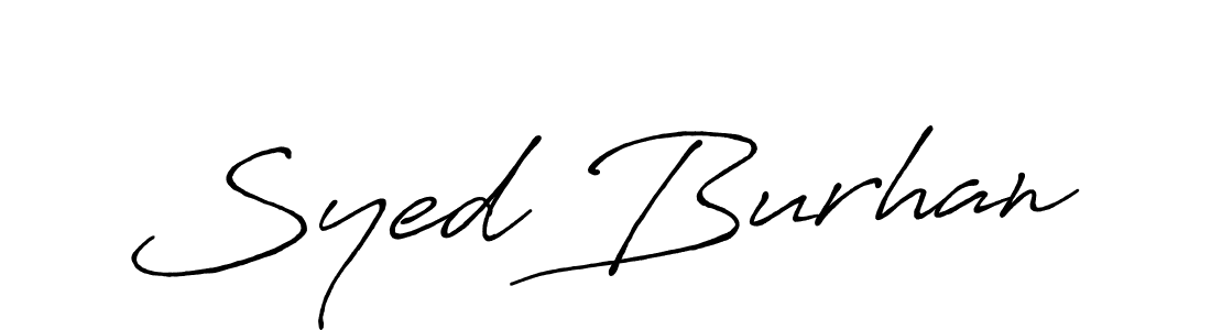 Similarly Antro_Vectra_Bolder is the best handwritten signature design. Signature creator online .You can use it as an online autograph creator for name Syed Burhan. Syed Burhan signature style 7 images and pictures png