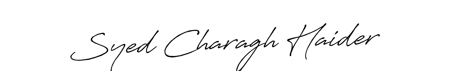 How to make Syed Charagh Haider signature? Antro_Vectra_Bolder is a professional autograph style. Create handwritten signature for Syed Charagh Haider name. Syed Charagh Haider signature style 7 images and pictures png