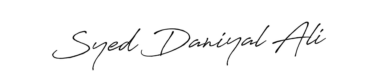 Design your own signature with our free online signature maker. With this signature software, you can create a handwritten (Antro_Vectra_Bolder) signature for name Syed Daniyal Ali. Syed Daniyal Ali signature style 7 images and pictures png