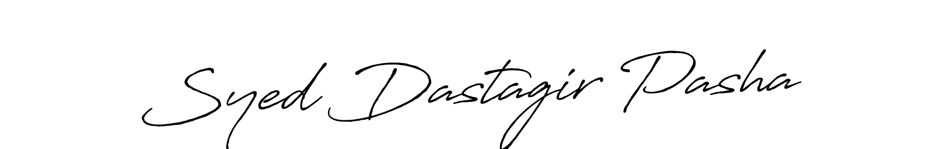 Make a beautiful signature design for name Syed Dastagir Pasha. With this signature (Antro_Vectra_Bolder) style, you can create a handwritten signature for free. Syed Dastagir Pasha signature style 7 images and pictures png