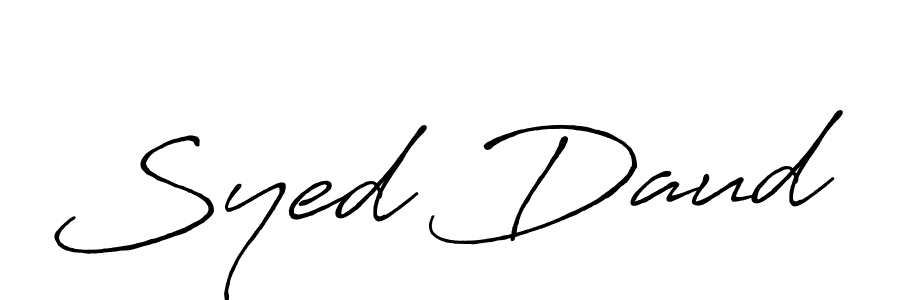 How to make Syed Daud signature? Antro_Vectra_Bolder is a professional autograph style. Create handwritten signature for Syed Daud name. Syed Daud signature style 7 images and pictures png