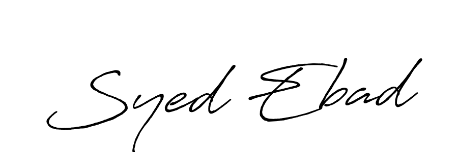 How to make Syed Ebad signature? Antro_Vectra_Bolder is a professional autograph style. Create handwritten signature for Syed Ebad name. Syed Ebad signature style 7 images and pictures png
