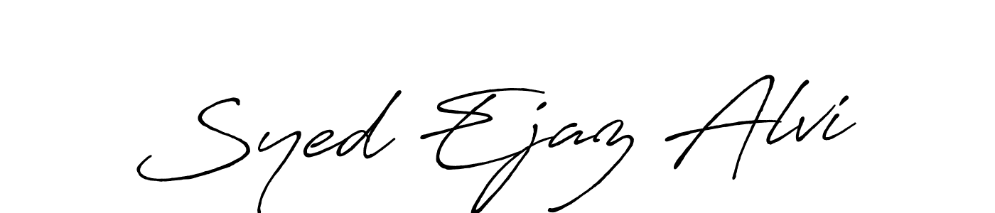 Also we have Syed Ejaz Alvi name is the best signature style. Create professional handwritten signature collection using Antro_Vectra_Bolder autograph style. Syed Ejaz Alvi signature style 7 images and pictures png