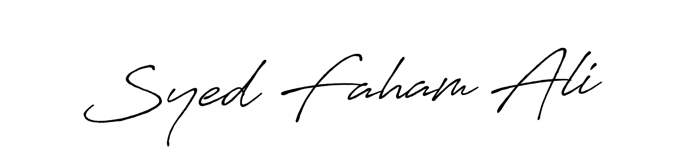 Antro_Vectra_Bolder is a professional signature style that is perfect for those who want to add a touch of class to their signature. It is also a great choice for those who want to make their signature more unique. Get Syed Faham Ali name to fancy signature for free. Syed Faham Ali signature style 7 images and pictures png