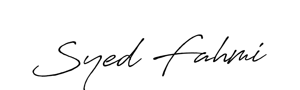 It looks lik you need a new signature style for name Syed Fahmi. Design unique handwritten (Antro_Vectra_Bolder) signature with our free signature maker in just a few clicks. Syed Fahmi signature style 7 images and pictures png